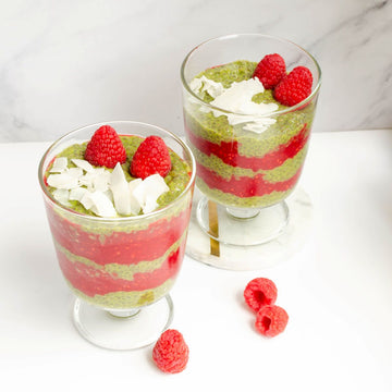 Matcha-Himbeer Chiapudding