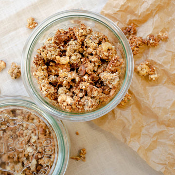 Winterliches Granola proteinreich und ballaststoffreich