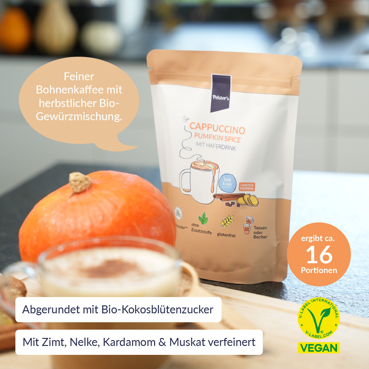 Pumpkin Spice Beutel mit USPs 