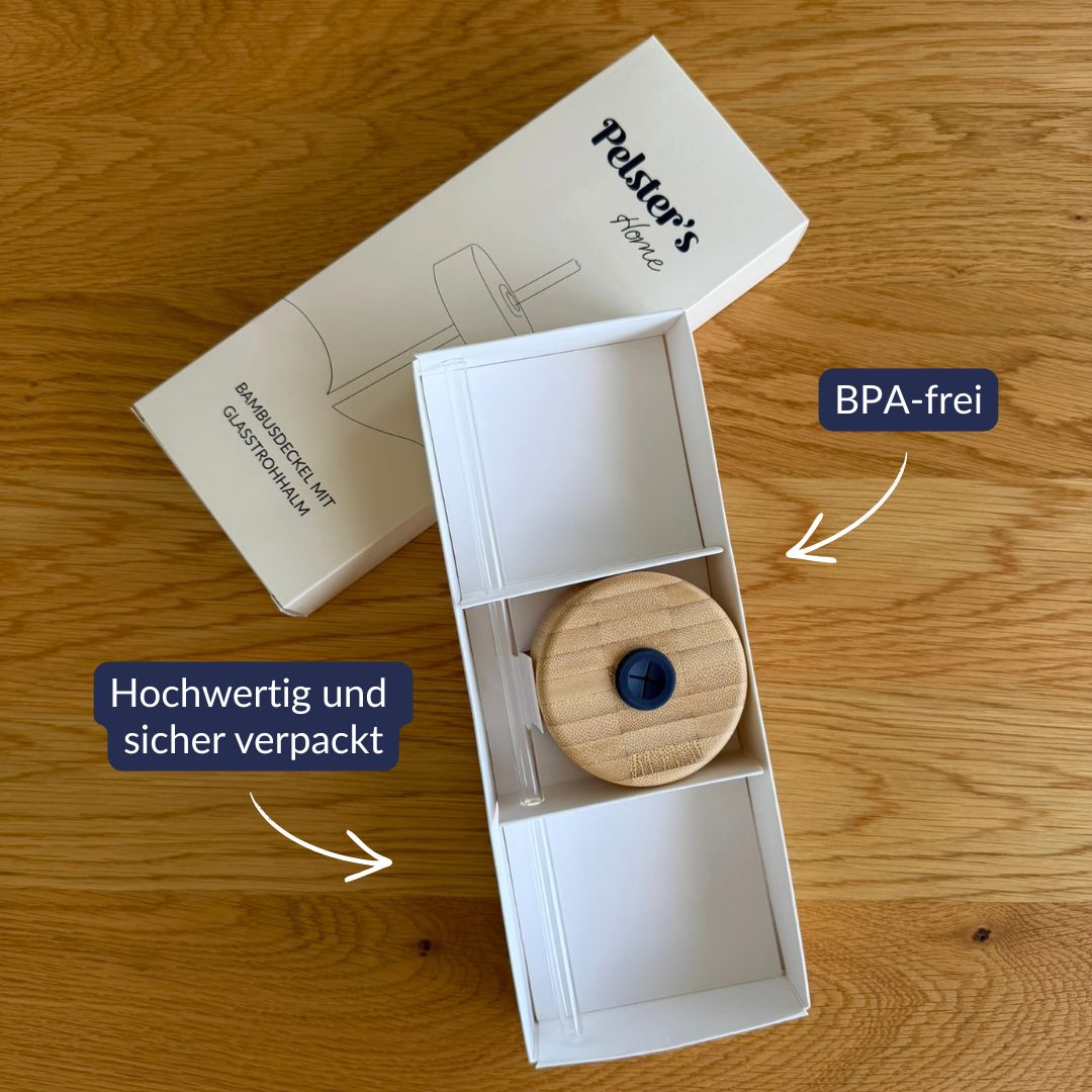 Bambusdeckel mit Strohhalm_Verpackung