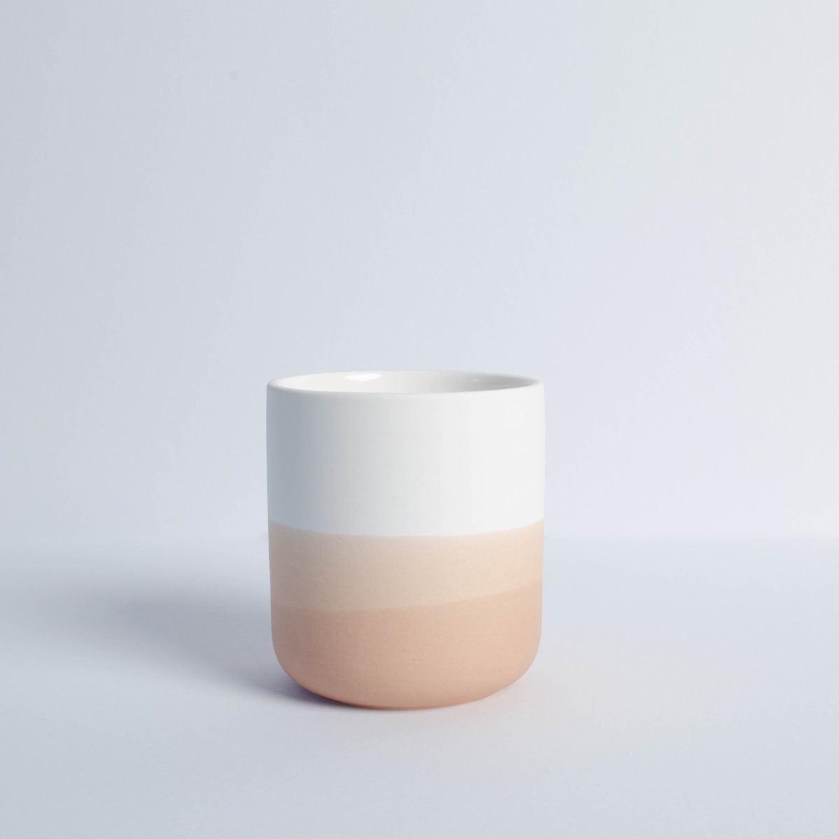 Porzellan Becher groß apricot beige 