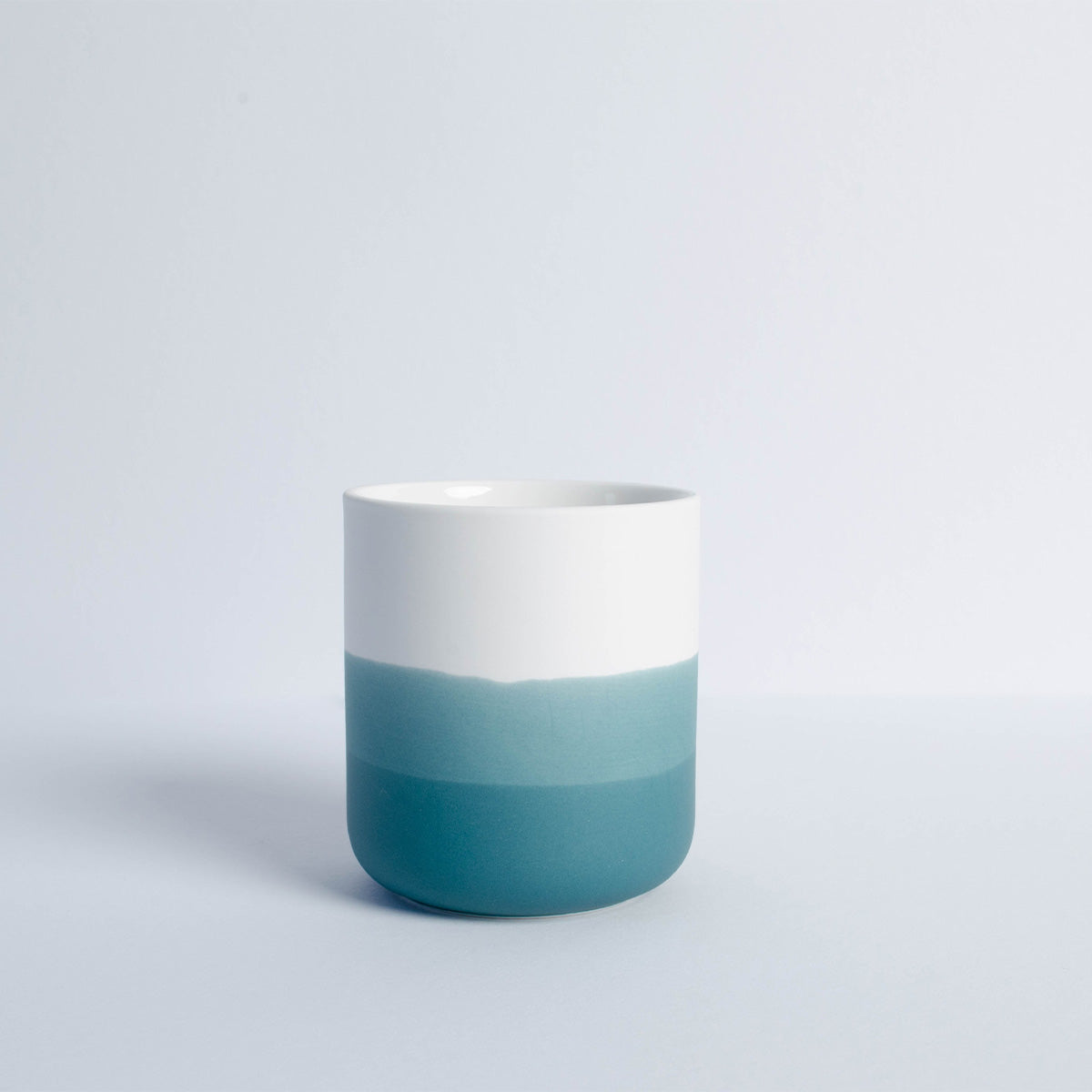 Porzellan Becher groß classic teal