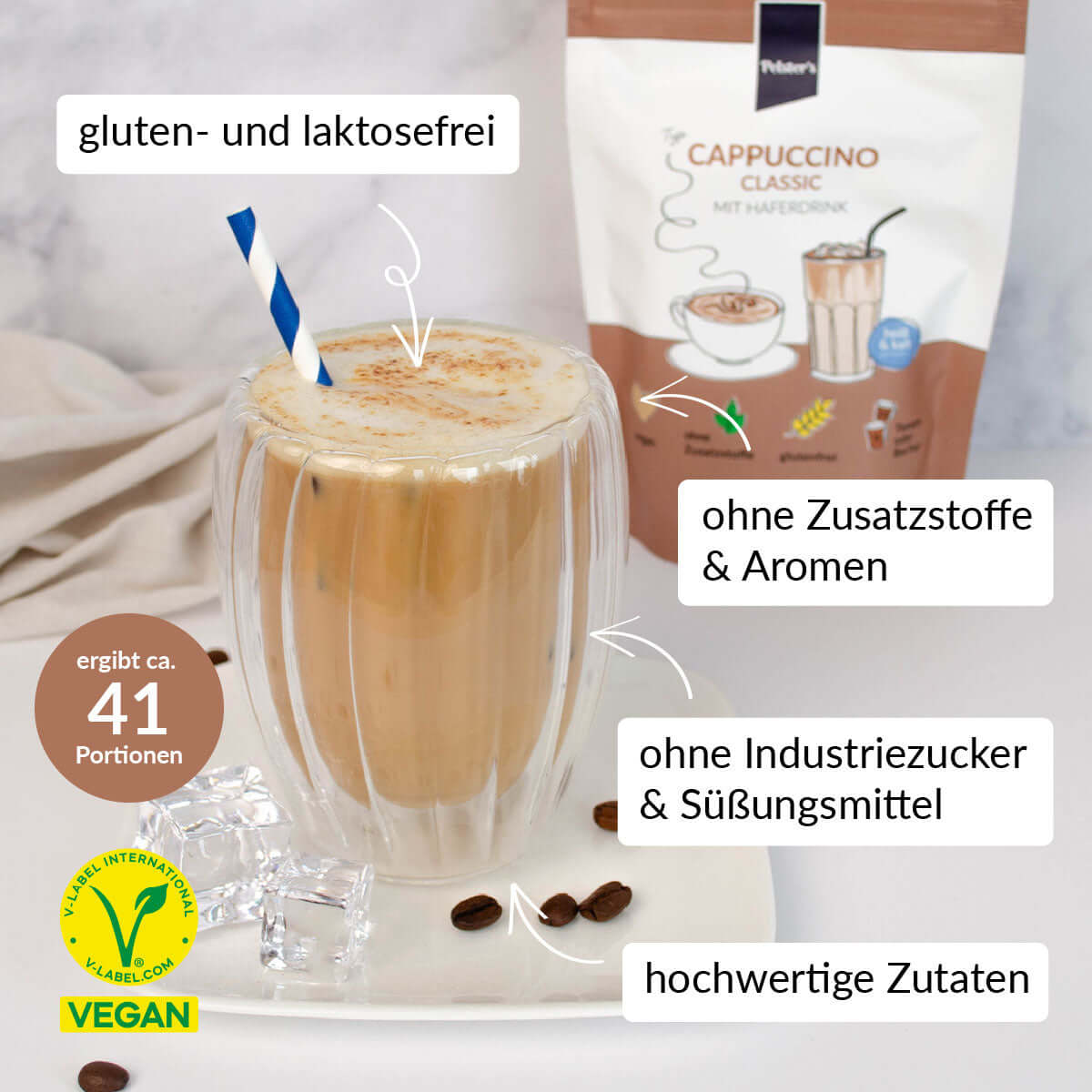 Iced Cappuccino mit USPs