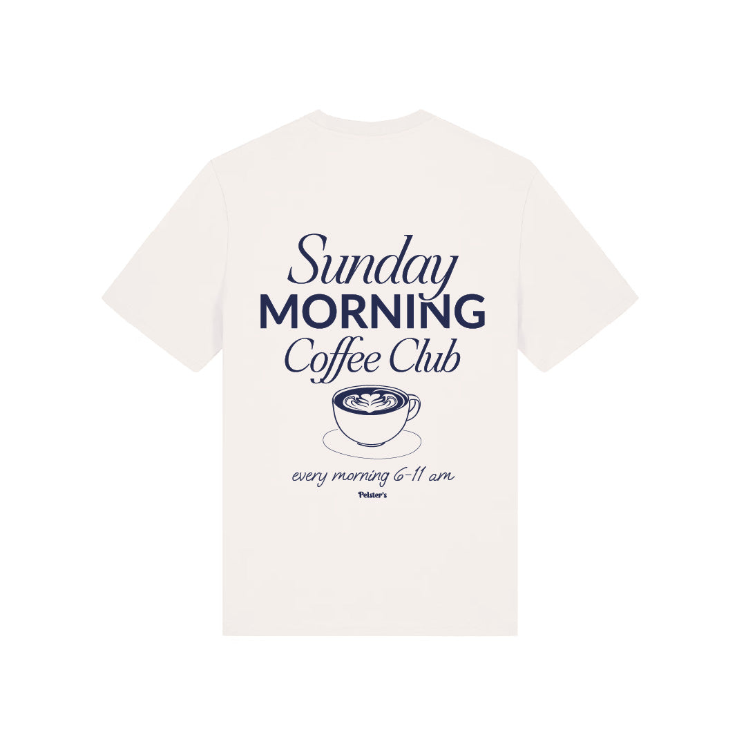 Coffee Sunday Club T-Shirt von hinten backprint