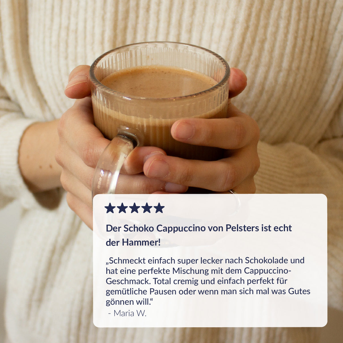 Cappuccino Schoko mit Kommentar zum Drink