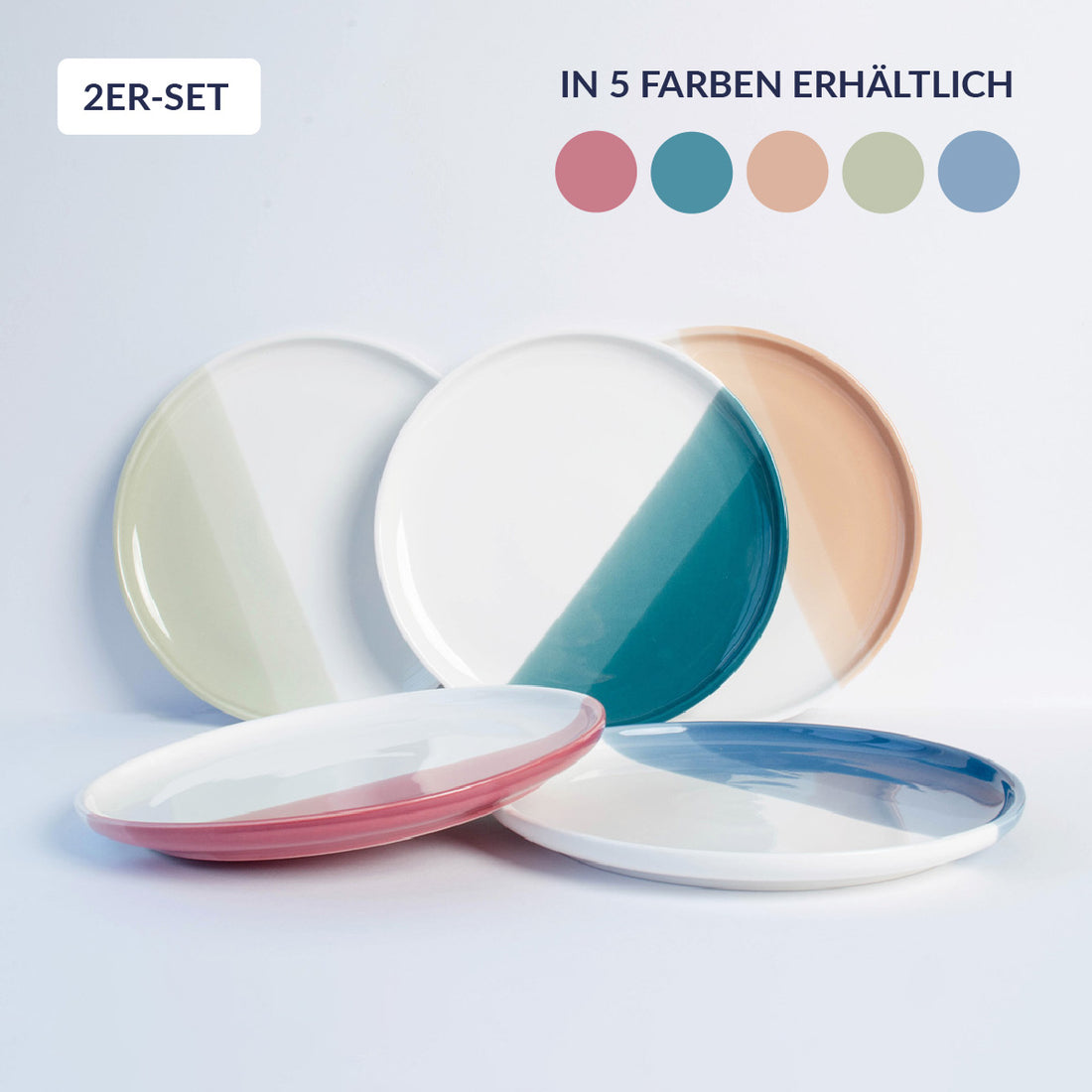 Pelster's Frühstücksteller in stilvollen Farben als zweier Set