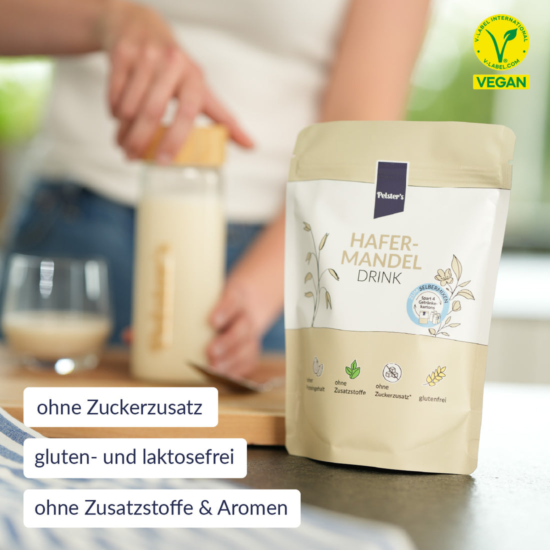 Hafer-Mandel-Drink-Beutel 