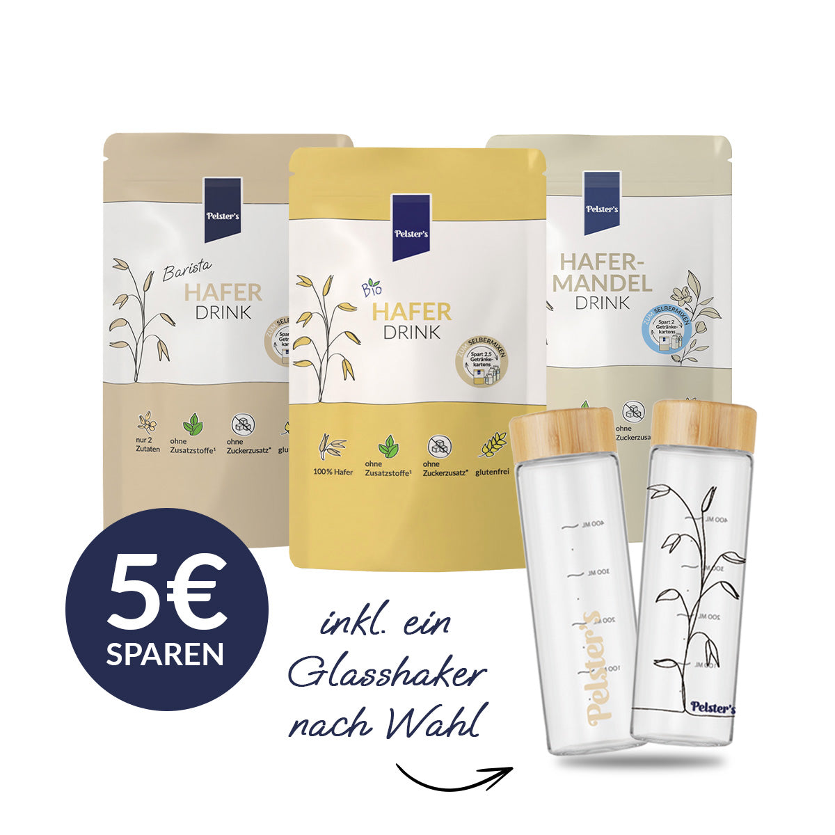 Haferdrink Starter Bundle + Glashaker