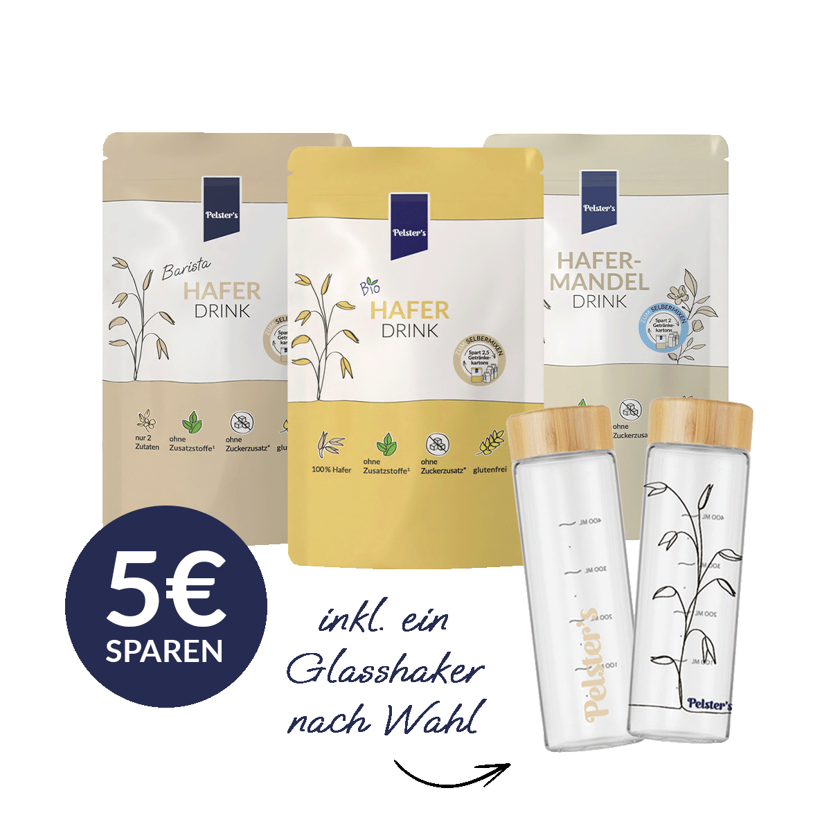 Haferdrink Starter Bundle + Glashaker