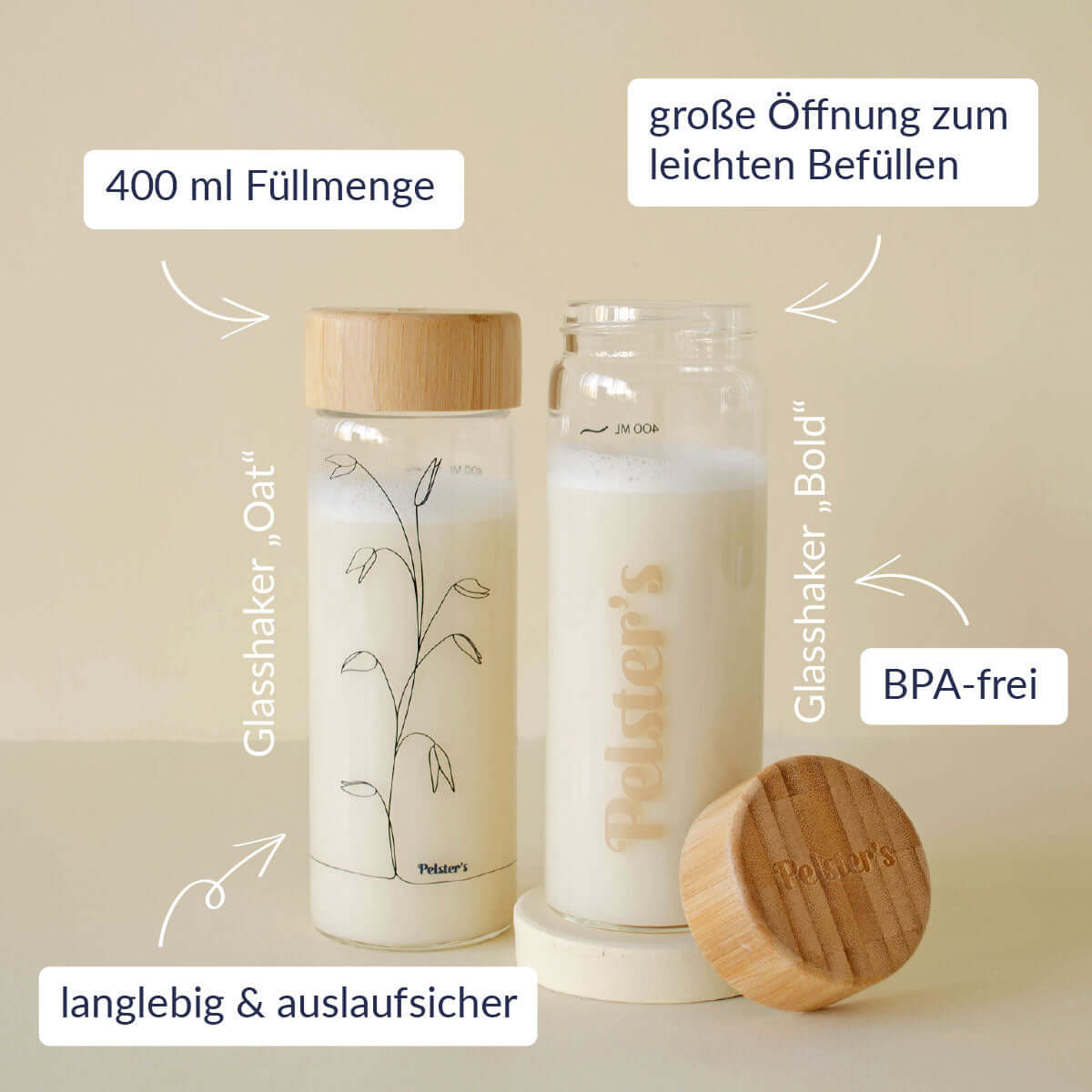 Glasshaker mit USPs 