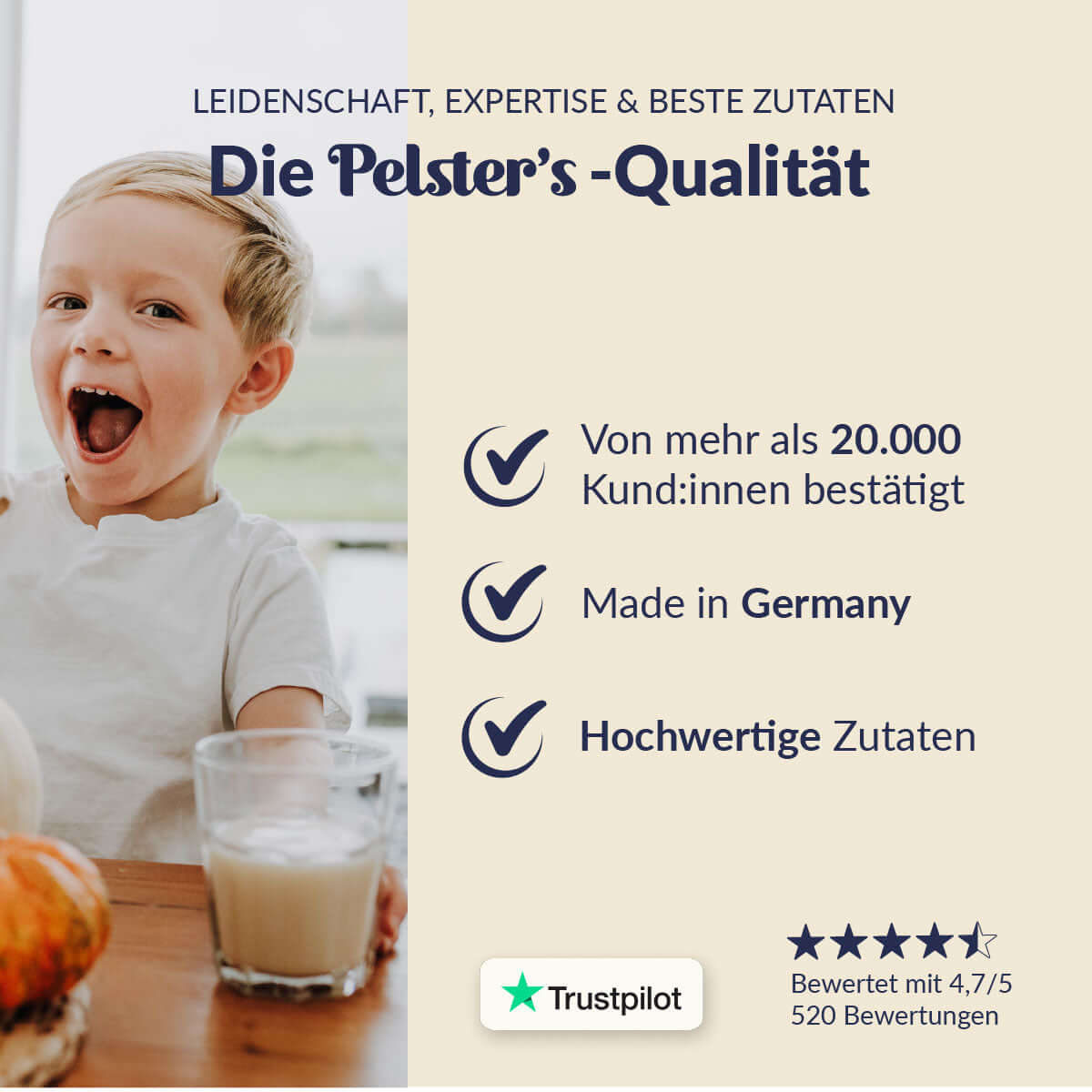 Qualitätversprechen über trustpilot 