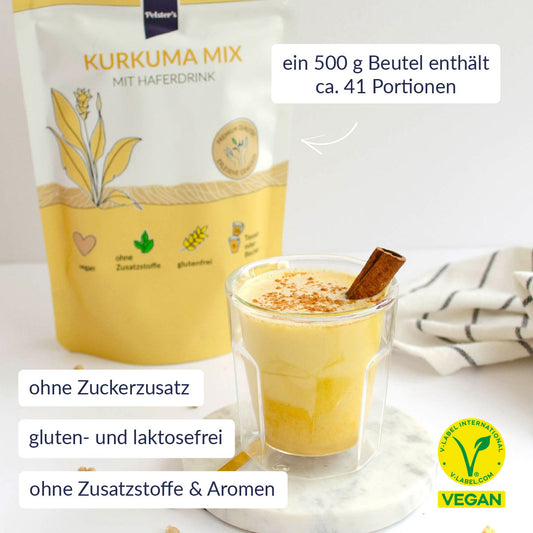 Kurkuma Mix mit Haferdrink