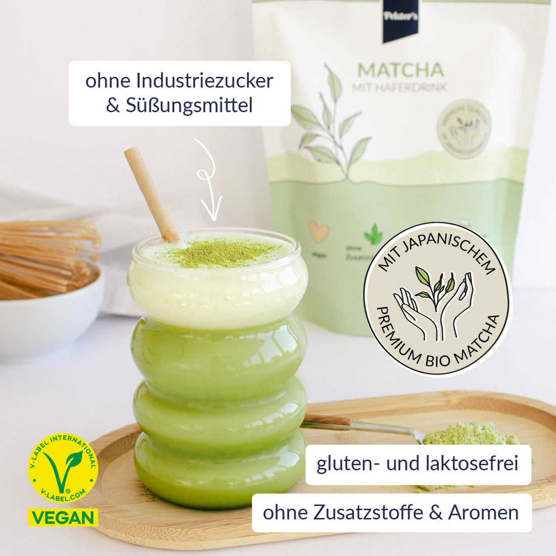 Matcha mit Haferdrink 
