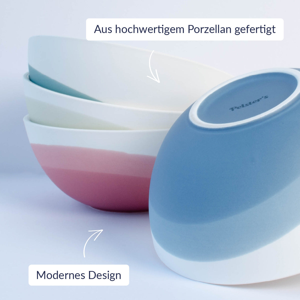 Pelster's Frühstücksschale in stilvollen Farben. 