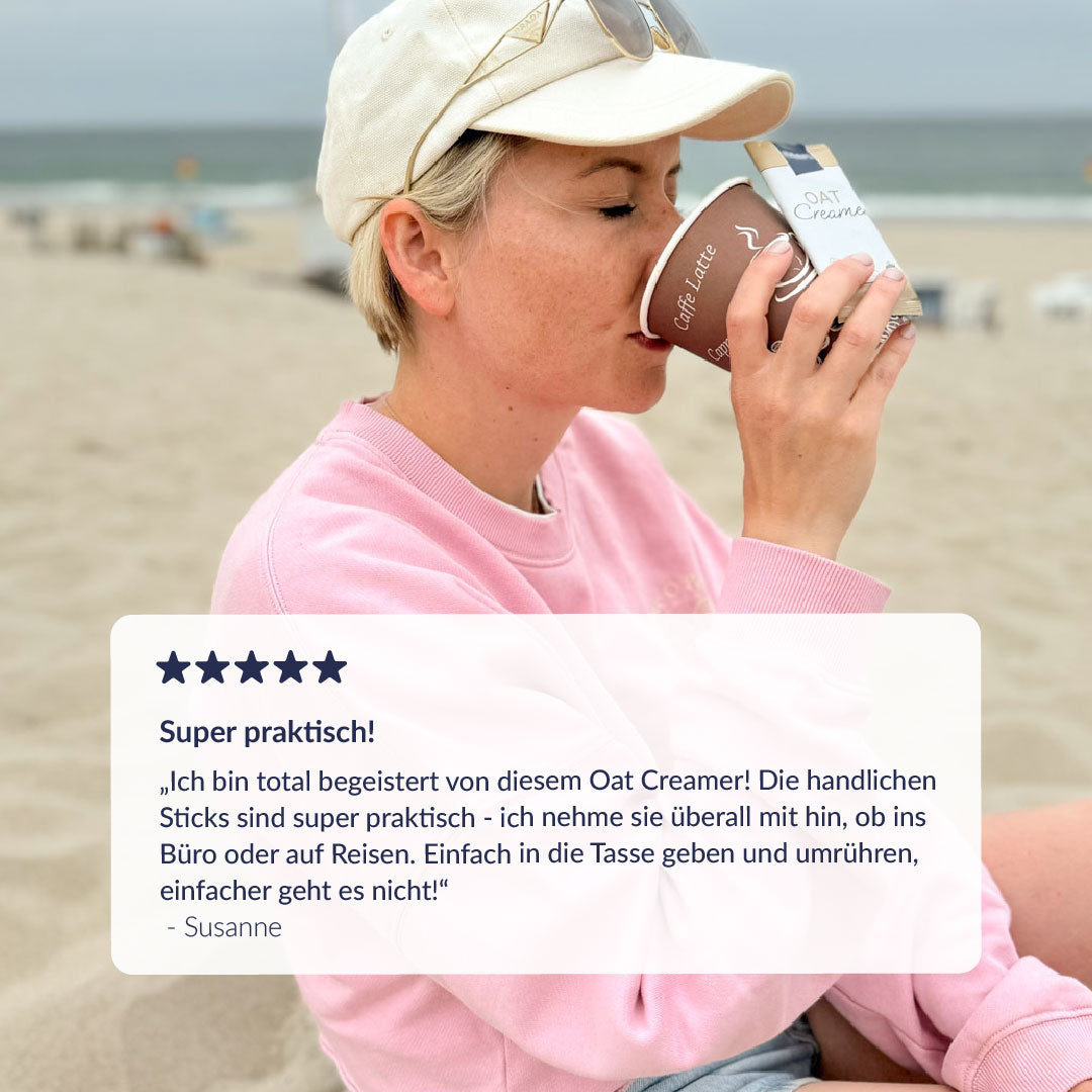 Oat Creamer mit positivem Kommentar 