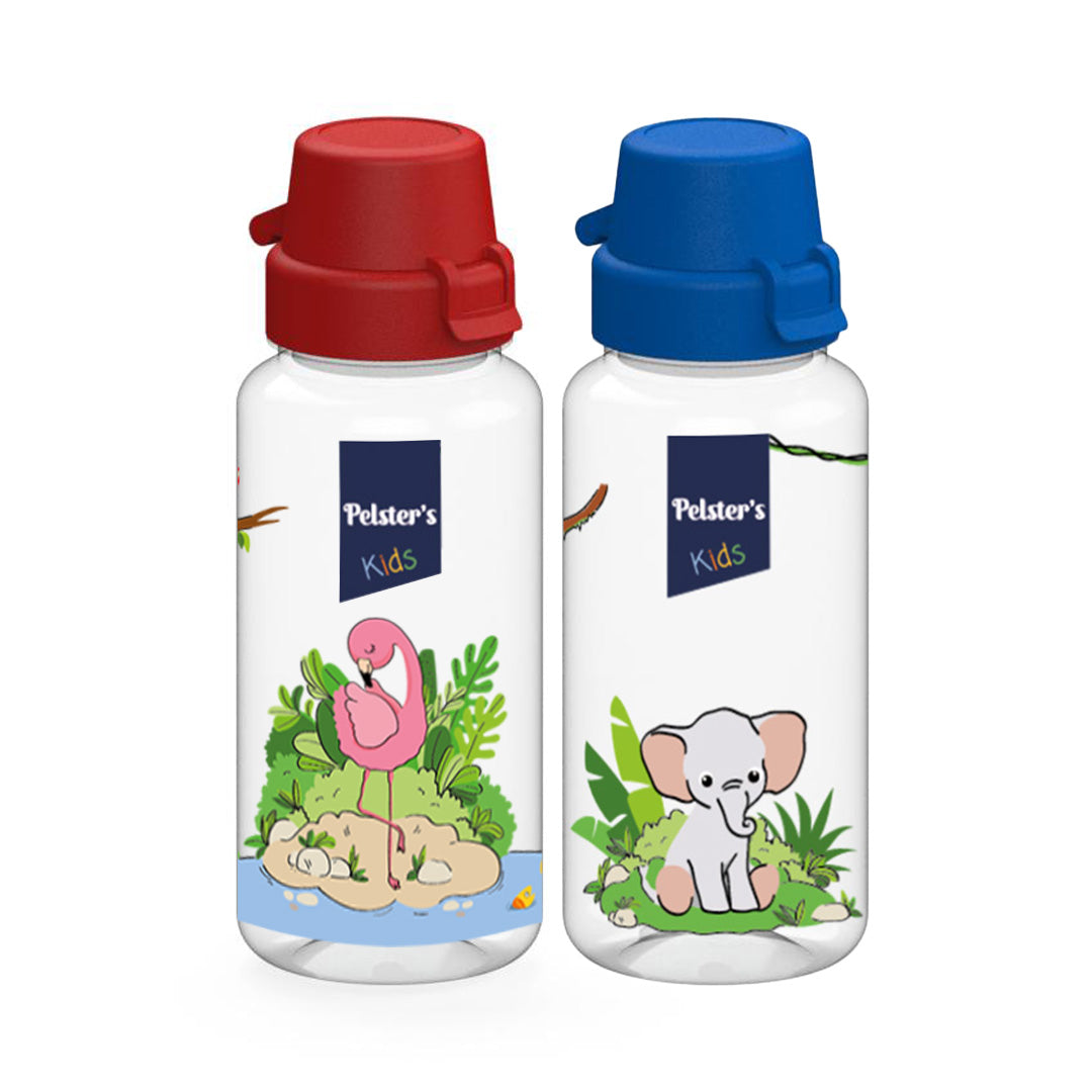 Kids drinking bottle jungle