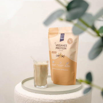 Pelsters-Proteinpulver Vanille im Glas