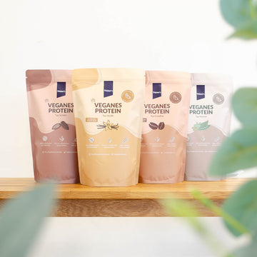 Pelsters Proteinpulver vier Geschmacksrichtungen