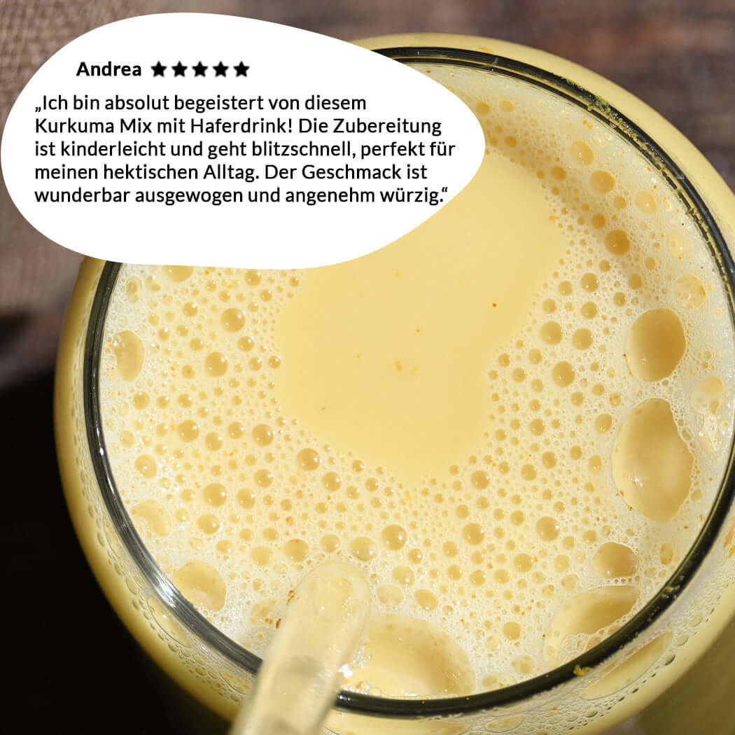 Kurkuma Mix mit positivem Kommentar 