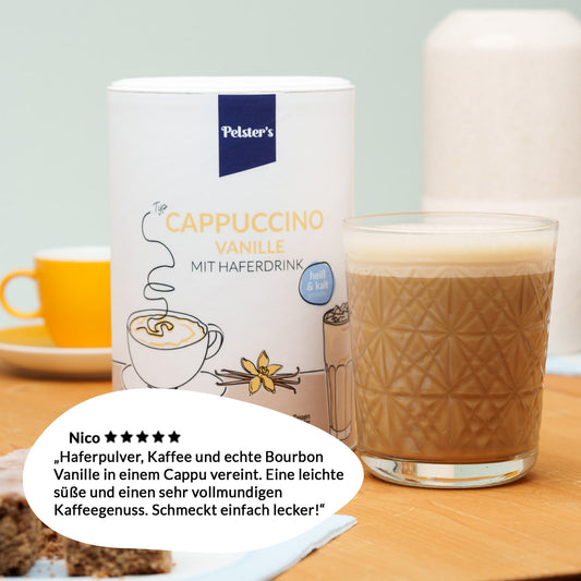 Cappuccino Vanille mit Haferdrink