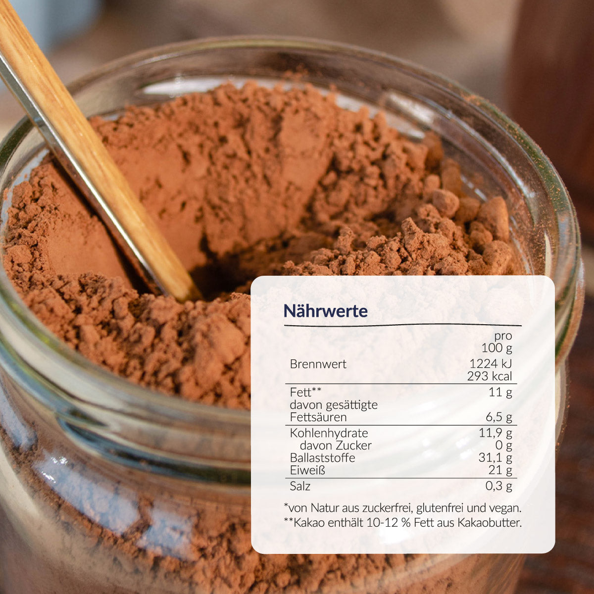 pelsters bio kakaopulver Nährwerte
