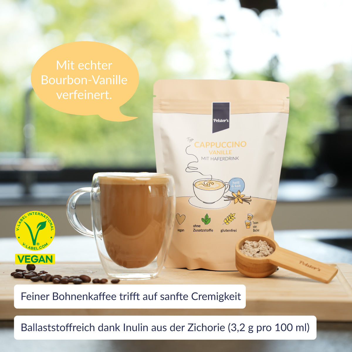 pelsters cappuccino vanille mit USPs